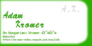 adam kromer business card